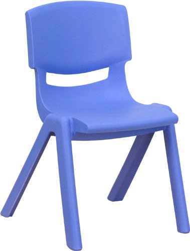 Flash Furniture Blue Plastic Stackable School Chair
