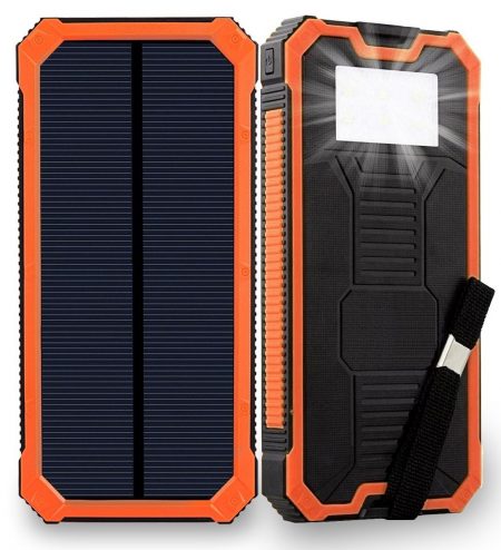  Solar Charger Friengood 15000mAh Portable Solar Power Bank Dual USB Ports 