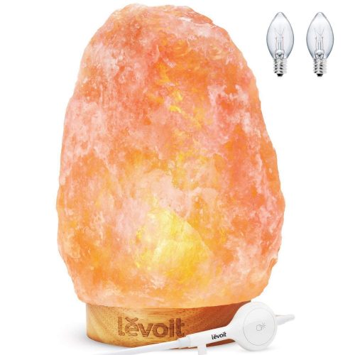  LEVOIT Kana Himalayan Rock Salt Lamp Pink Crystal Hand Carved Hymalain Lamps-Salt Lamps