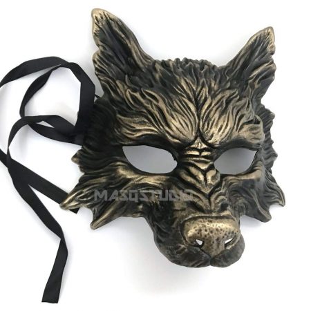  MasqStudio Gold Black Wolf Mask Animal Masquerade Halloween Costume Cosplay Party mask
