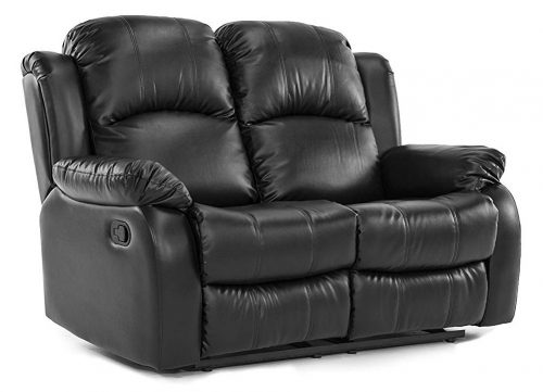  Classic Double Reclining Loveseat - Bonded Leather Living Room Recliner