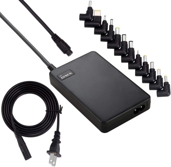 LVSUN Universal 90W Slim Laptop Power Adapter/Charger with Dual USB Ports