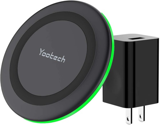 Yootech Qi-Certified 10W Wireless Charger with QC3.0 AC Adapter 