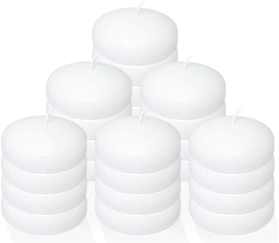 Classic White Unscented 10 Hour Burning Floating Candles 