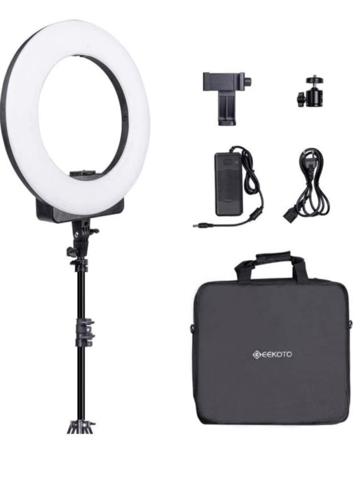 GEEKOTO 18-inch LED Ring Light for Phone and Camera