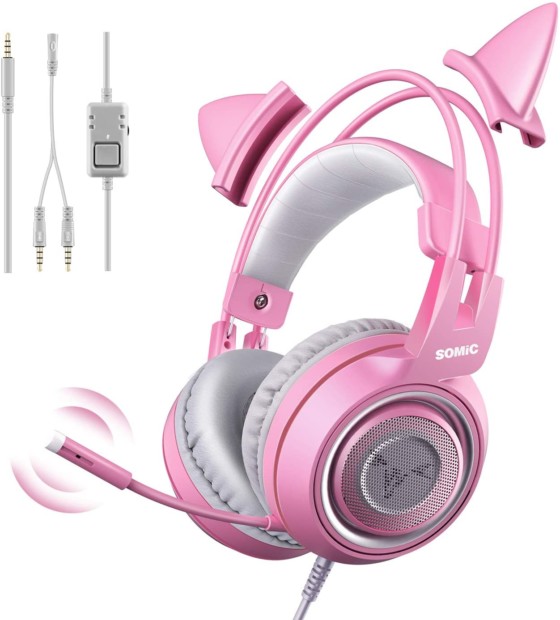 Sonic Pink Stereo Gaming Headset with Mic