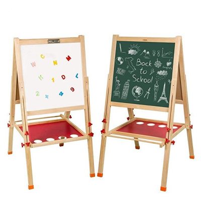 11. Arkmiido Kids Easel Double-Sided Whiteboard & Chalkboard Standing Easel: