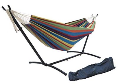 4. SueSport Double Hammock with Steel Stand: