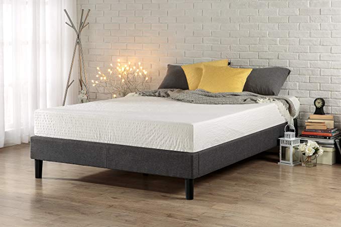 #7.Zinus Curtis Essential Upholstered Platform Bed Frame