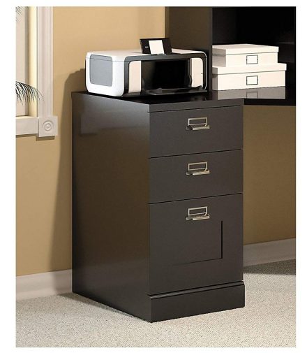  Bush Furniture Stockport 3 Drawer File Cabinet in Classic Black