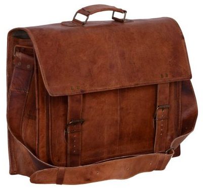  Komal's Passion Leather 16" Sturdy Messenger Bag for Laptop