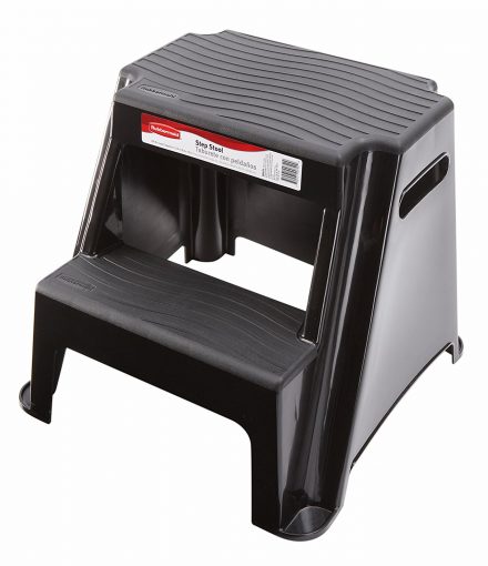  Rubbermaid RM-P2 2-Step Molded Plastic Stool with Non