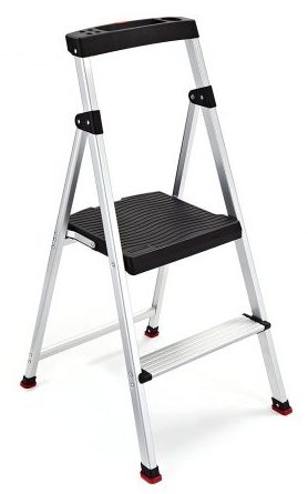  Rubbermaid RMA-2 2-Step Lightweight Aluminum Step Stool with Project Top