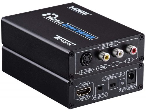  Tendak HDMI to Composite 3RCA AV S-Video R/L Audio Vdieo Converter Adapter 