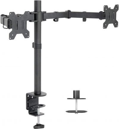  VIVO Dual LCD LED Monitor Desk Mount Stand with C-clamp