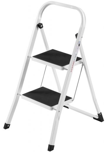  VonHaus Steel Folding Portable 2 Step Ladder