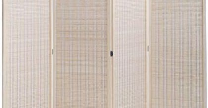 Fdw bamboo room divider folding privacy screen
