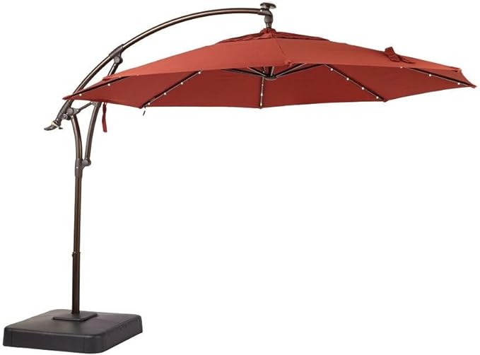Hampton Bay 11 ft. LED Offset Patio Umbrella