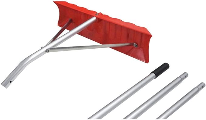 Extreme Max 5600.3262 Poly Roof Rake with 23 Blade,Red