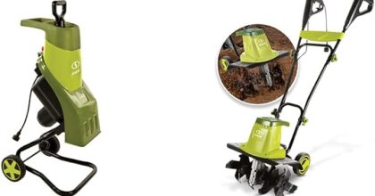 Sun joe electric wood chipper/shredder & garden tiller/cultivator