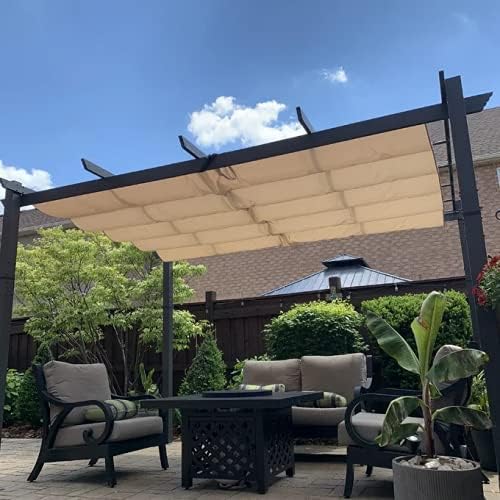 PURPLE LEAF 10x10 Retractable Pergola with Sun Shade Canopy