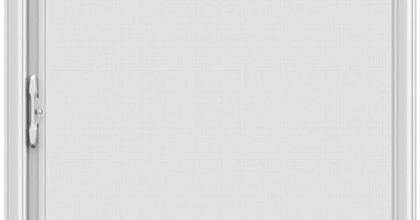 Brisa white retractable screen door 80 single