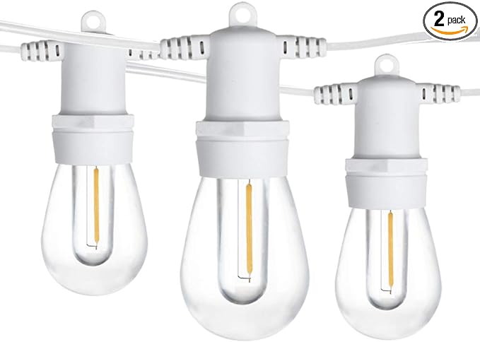 SUNTHIN White String Lights for Patio, Garden, Backyard