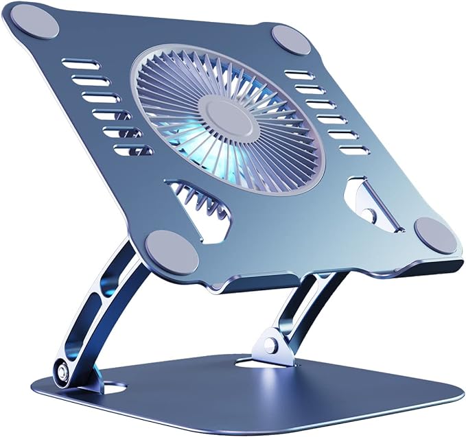 Laptop Cooling Stand with Adjustable Height and 3 Speed Fan