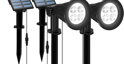 T sunus solar powered led spot light