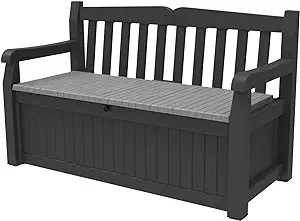 Keter Solana 70 Gallon Storage Bench Deck Box
