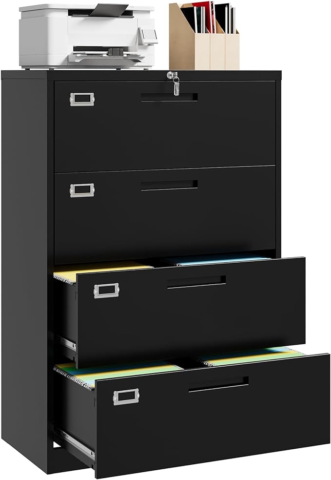 4 Drawer Steel File Cabinet with Lock