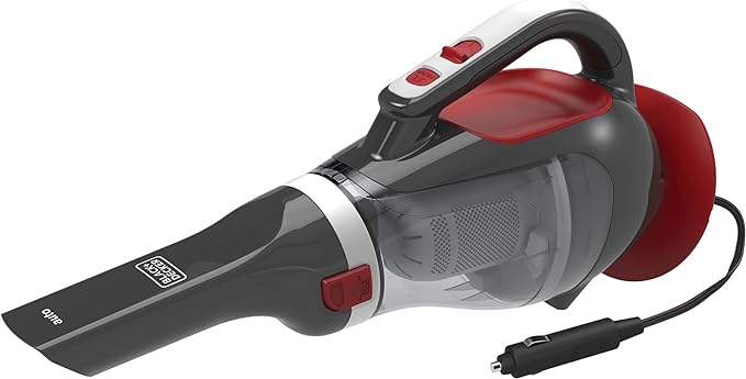 BLACK+DECKER dustbuster 12V DC Car Handheld Vacuum, Red (BDH1220AV)