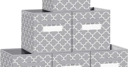Fabtotes storage bins 6 pack collapsible storage cubes
