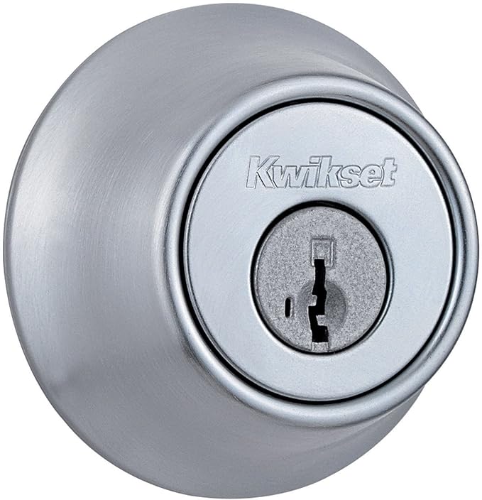 Kwikset Deadbolt Lock, Satin Chrome
