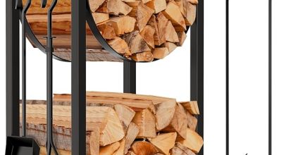 Amagabeli large firewood rack with tools