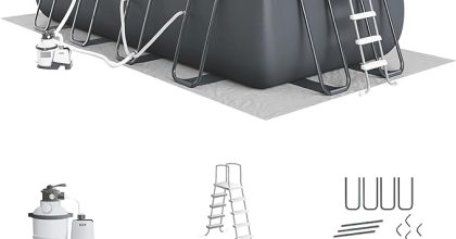 Intex 24 x 12 x 52 ultra xtr frame outdoor above ground swimming pool set