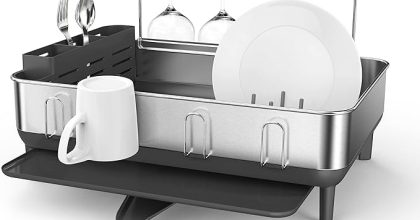 Simplehuman kitchen dish drying rack