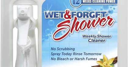 Wet & forget shower cleaner weekly application