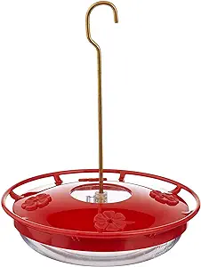 Aspects HummZinger HighView 12 Oz Hanging Hummingbird Feeder - 429, Red