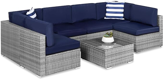 Best Choice Products 7-Piece Outdoor Patio Conversation Set