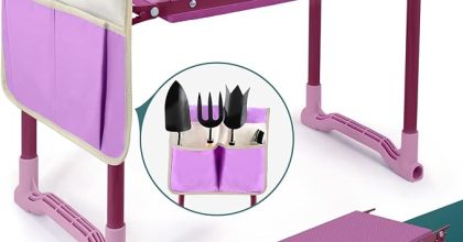 Foldable garden kneeler and seat