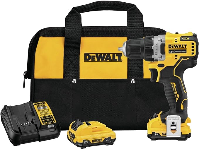 DEWALT XTREME 12V MAX* Cordless Drill/Driver Kit, 3/8-Inch (DCD701F2)