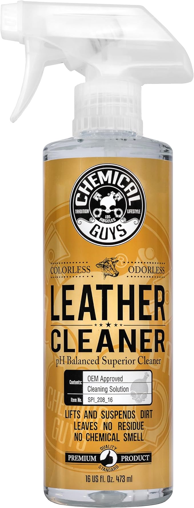 Chemical Guys Leather Cleaner for Car Interiors, Furniture, and More