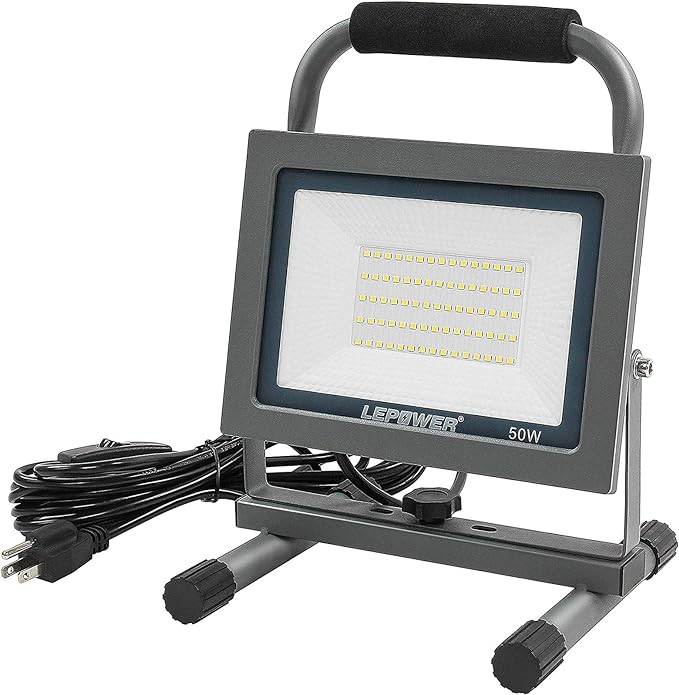 LEPOWER 50W LED Work Light Stand