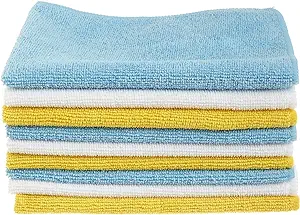 Amazon Basics Microfiber Cleaning Cloths, Reusable and Washable