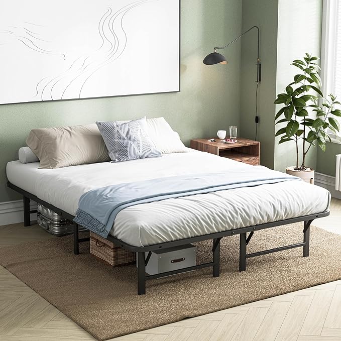 COMASACH Full Size Foldable Bed Frame