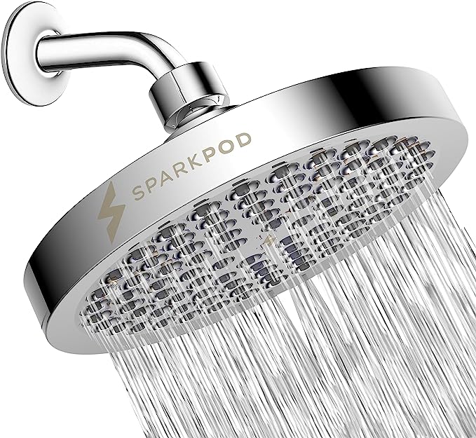 SparkPod Shower Head, Luxury Design (6 Inch Round)