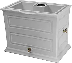 Good Ideas Savannah Elevated Garden Colonial Style Rain Barrel