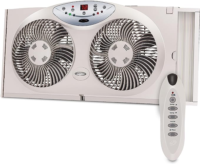 Bionaire Twin Window Fan with Reversible Airflow