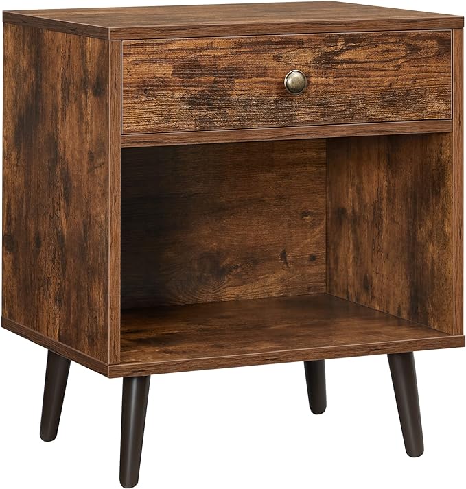 VASAGLE Nightstand with Drawer for Bedroom